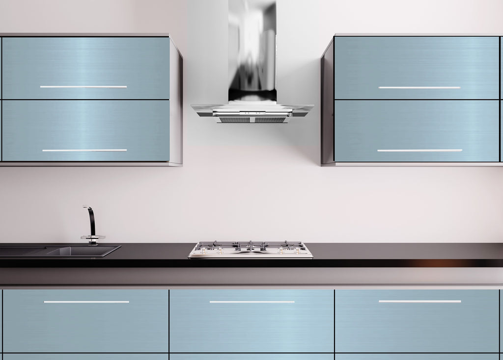 Slab Door / Blue Shadow Metallic